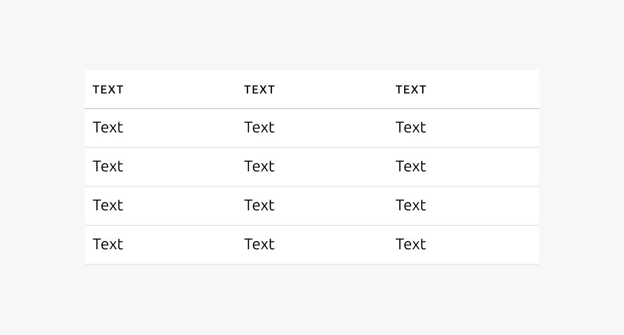 Table example