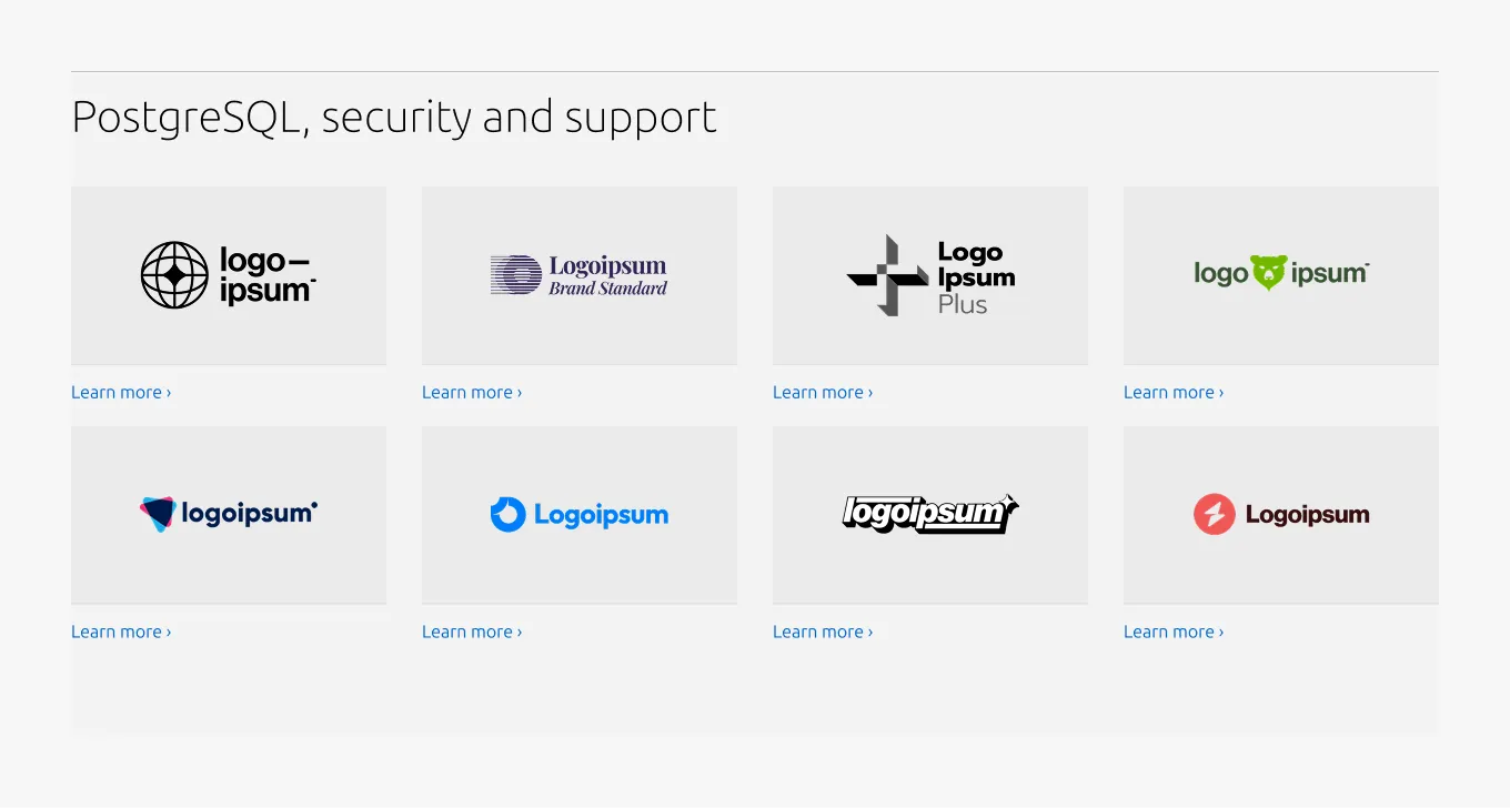 Linked logo section example